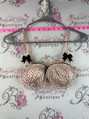 La SENZA Padded Balconette Bra with Nude & Black Polka Dot comfy + adjustable